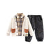 Boys spring and autumn suit cardigan set of three